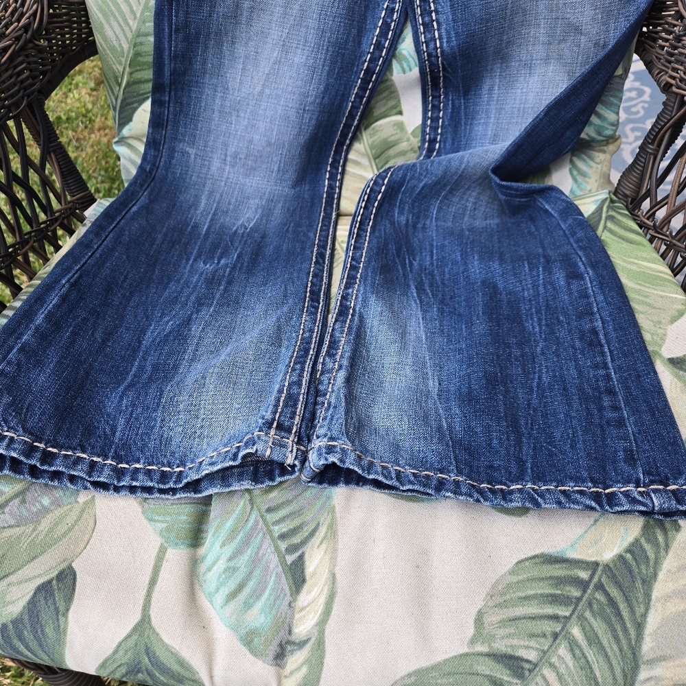 Wrangler Rock 47 Denim Mens Jeans Slim Boot 30x30 - Picture 3 of 9